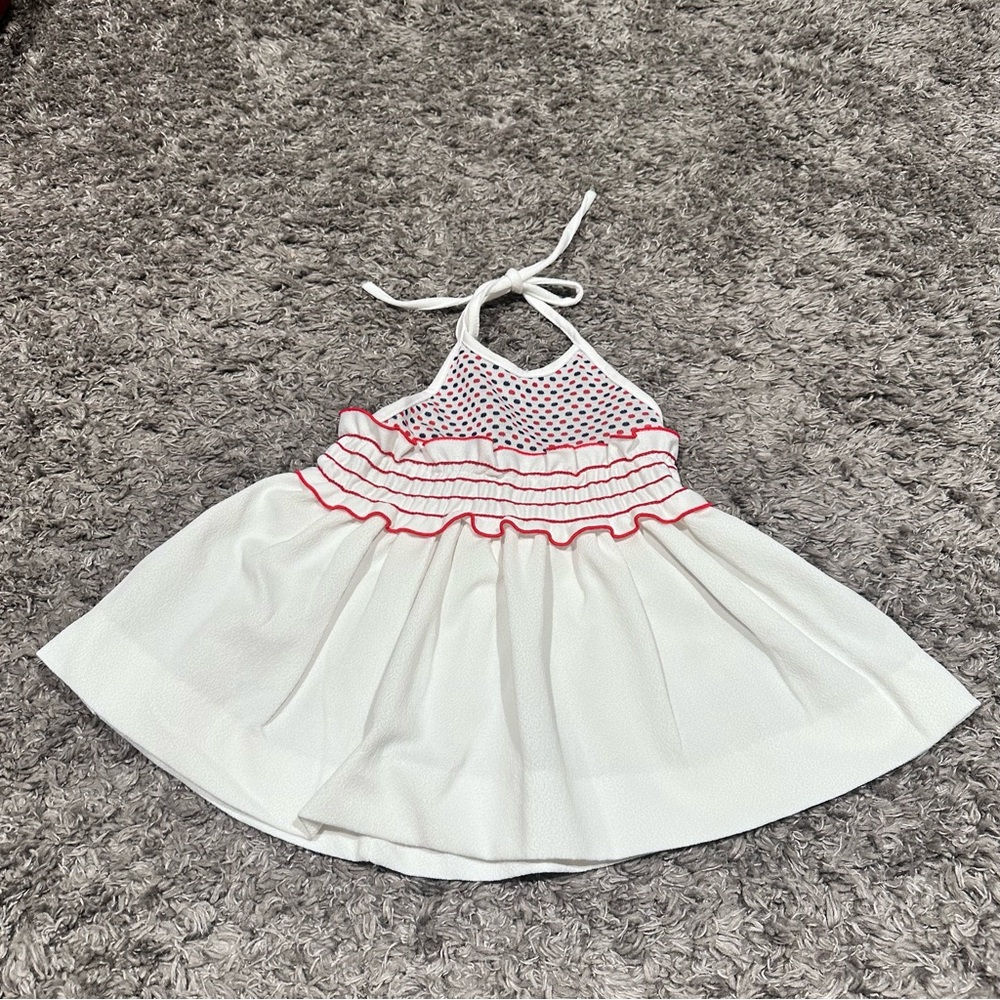 Vintage Kids 1970’s Red White and Blue 4T Dress Fourth of July Patriotic
